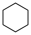 Structuurformule van cyclohexaan
