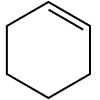Structuurformule van cyclohexeen