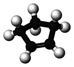 Molecuulmodel van cyclopenteen
