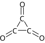 Structuurformule van cyclopropaantrion