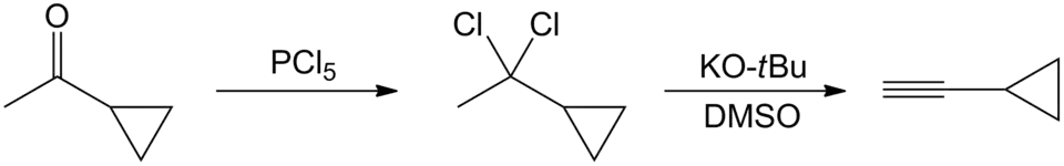 Synthese van cyclopropylacetyleen