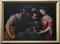 Hoofd van Johannes op een schaal