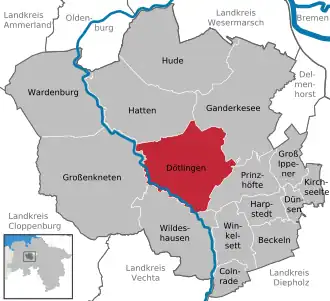 Kaart van Dötlingen