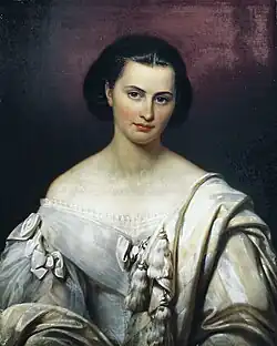 Carlotta von Breidbach-Bürresheim (1838-1920), 1863, door Dürck