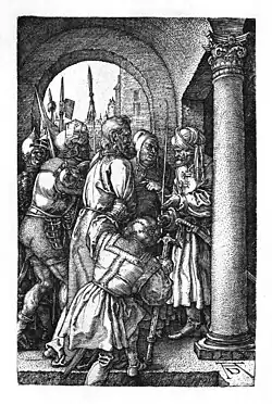 Christus voor Pilatus[81] 1512 Kopergravure 118 x 75 mm Bartsch 7