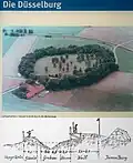 Restant vliedburg Düsselburg 3&nbsp;km ten NW van Rehberg