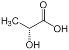 Structuurformule van D-melkzuur