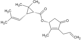 Structuurformule van d-allethrine