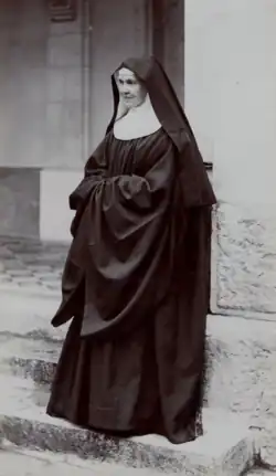 Adelheid na haar toetreding als non van de orde van benedictinessen (ca.1900)