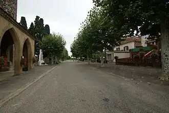 De weg in Mont-d'Astarac