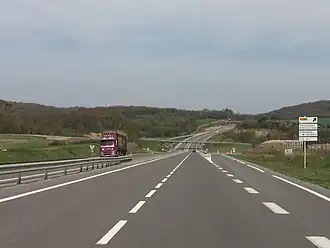 2x2-strooks uitvoering tussen Luze en Banvillars.