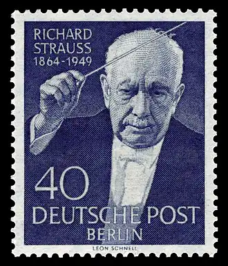 Strauss op postzegel uit 1954