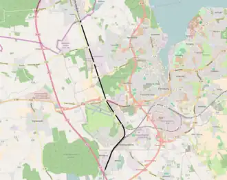 Spoorlijn Flensburg - Padborg op de kaart