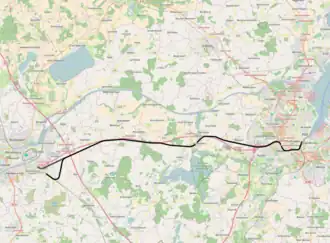 Spoorlijn Kiel - Osterrönfeld op de kaart