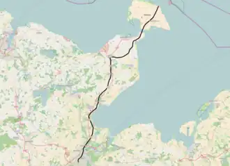 Spoorlijn Lübeck - Puttgarden op de kaart