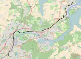 Spoorlijn Lübeck - Lübeck-Travemünde Strand op de kaart