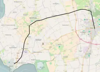 Spoorlijn Heide - Büsum op de kaart