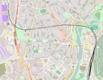 Spoorlijn Hamburg-Ohlsdorf - Hamburg Airport op de kaart