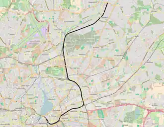 Spoorlijn Hamburg Hauptbahnhof - Hamburg-Poppenbüttel op de kaart