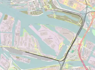 Spoorlijn Hamburg Kai rechts - Hamburg Süd op de kaart
