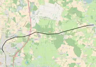 Kaart spoorlijn Bremerhaven-Bederkesa