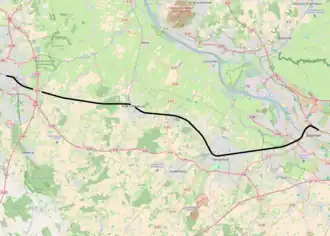 Spoorlijn Oldenburg - Bremen op de kaart