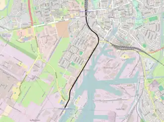 Spoorlijn Emden West - Emden Außenhafen op de kaart