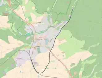 Spoorlijn Herzberg - Siebertal op de kaart
