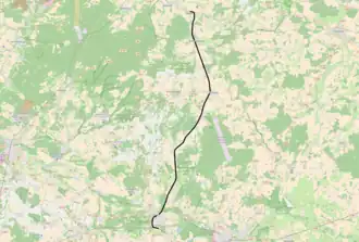 Spoorlijn Gifhorn - Wieren op de kaart