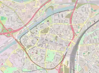 Spoorlijn Duisburg Hauptbahnhof - Duisburg Innenhafen Süd op de kaart