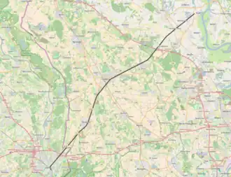 Spoorlijn Büderich - Venlo op de kaart