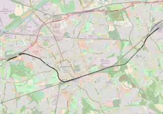 Spoorlijn aansluiting Hessler - Wanne-Eickel op de kaart