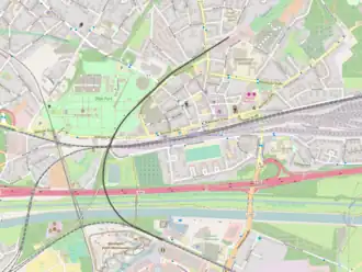 Spoorlijn Oberhausen-Osterfeld Nord - aansluiting Osterfeld op de kaart