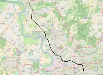 Spoorlijn Oberhausen - Wesel op de kaart