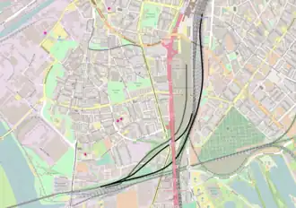 Spoorlijn Duisburg-Hochfeld Süd - Duisburg Hauptbahnhof op de kaart