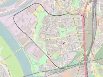 Spoorlijn Duisburg Hauptbahnhof - Duisburg-Hochfeld Süd op de kaart