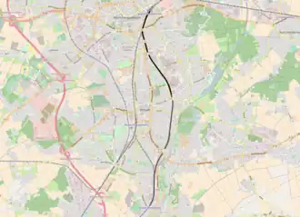 Spoorlijn Mönchengladbach - Rheydt-Odenkirchen op de kaart