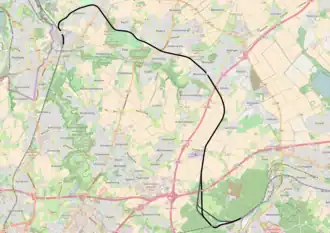Spoorlijn Stolberg - Herzogenrath op de kaart