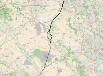Spoorlijn Düren - Neuss op de kaart