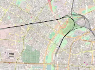 Spoorlijn Köln West - Köln-Ehrenfeld op de kaart