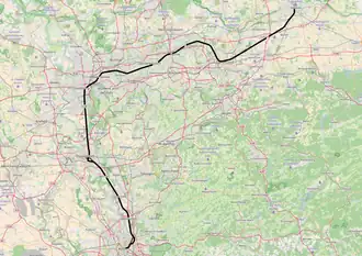 Spoorlijn Keulen - Hamm op de kaart