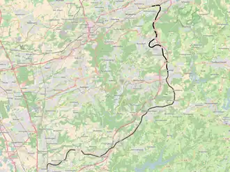 Spoorlijn Wuppertal-Oberbarmen - Opladen op de kaart