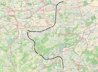 Spoorlijn Hagen - Dortmund op de kaart