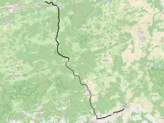 Spoorlijn aansluiting Nuttlar - Frankenberg op de kaart