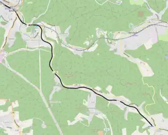 Spoorlijn Betzdorf - Daaden op de kaart