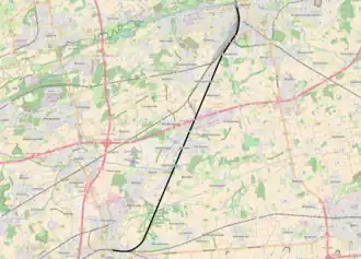 Spoorlijn Unna - Hamm op de kaart