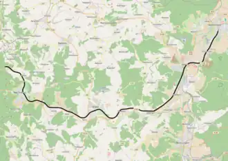 Spoorlijn Langeland - Holzminden op de kaart