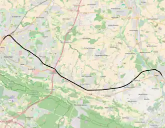 Spoorlijn Lage - Bielefeld op de kaart
