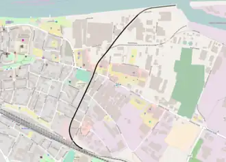 Spoorlijn Andernach - Andernach-Rheinwerft op de kaart