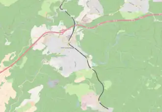 Spoorlijn Grenzau - Hillscheid op de kaart